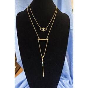 CHLOE + ISABEL stepwells two-row convertible necklace - N090